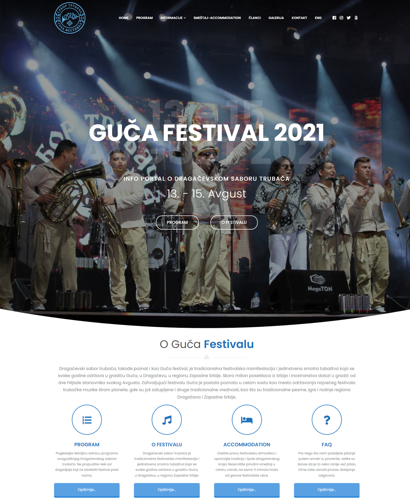 Izrada sajta za Guca festival